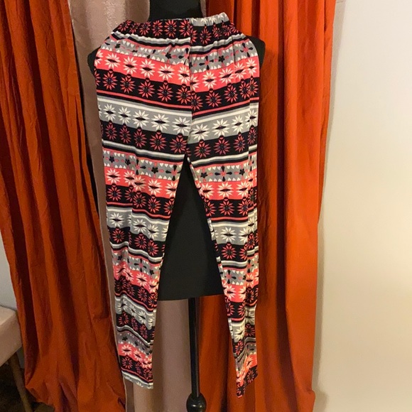 Pink, Black, and Gray Leggings - Picture 1 of 1